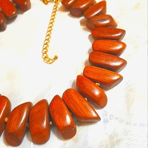 VTG Kenneth Lane 1970s wooden necklace - Picture 4 of 7